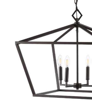 Gatsby 23" Adjustable Iron Rustic Glam LED Pendant - JONATHAN Y